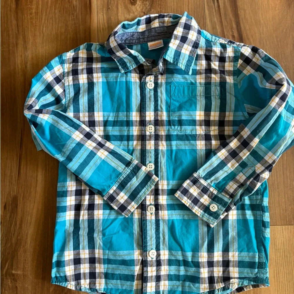 Gymboree‎ Boys' Size 4 Long Sleeve Button Down Shirts Lot of 2 Shirts Plaid